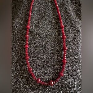 Genuine red ruby 2 and 10mm beads used